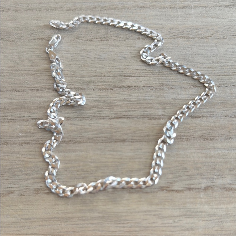 .925 Sterling Silver Italian Cuban Link 16” Chain